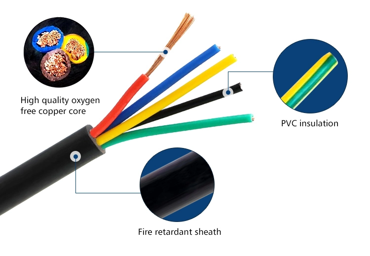 PVC Insulated Flexible Household Electrical Cable Silicone PTFE Electric Wire for Building and Equipment