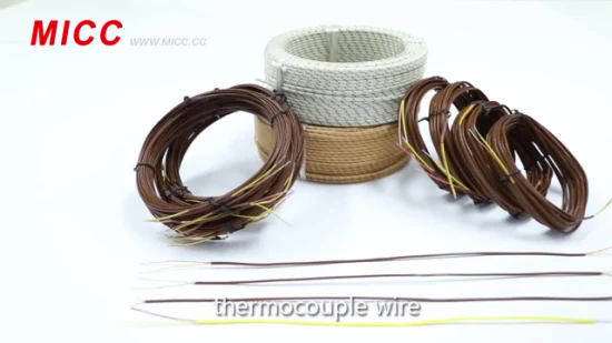 Color personalizado de alta calidad Micc FEP/PTFE/PFA/PVC/aislamiento de fibra de vidrio tipo K, J, T, E, R termopar Cable/alambre