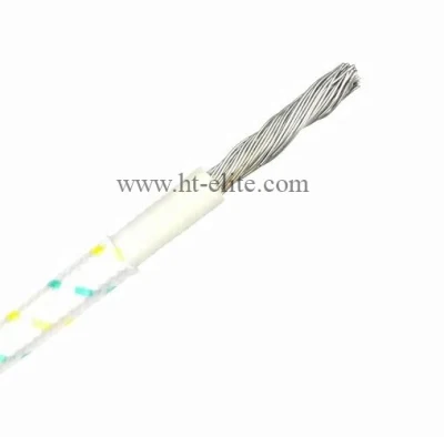 alambre de alta temperatura de la trenza de la fibra de vidrio de la goma de silicona de 600V 200c 14AWG 12AWG